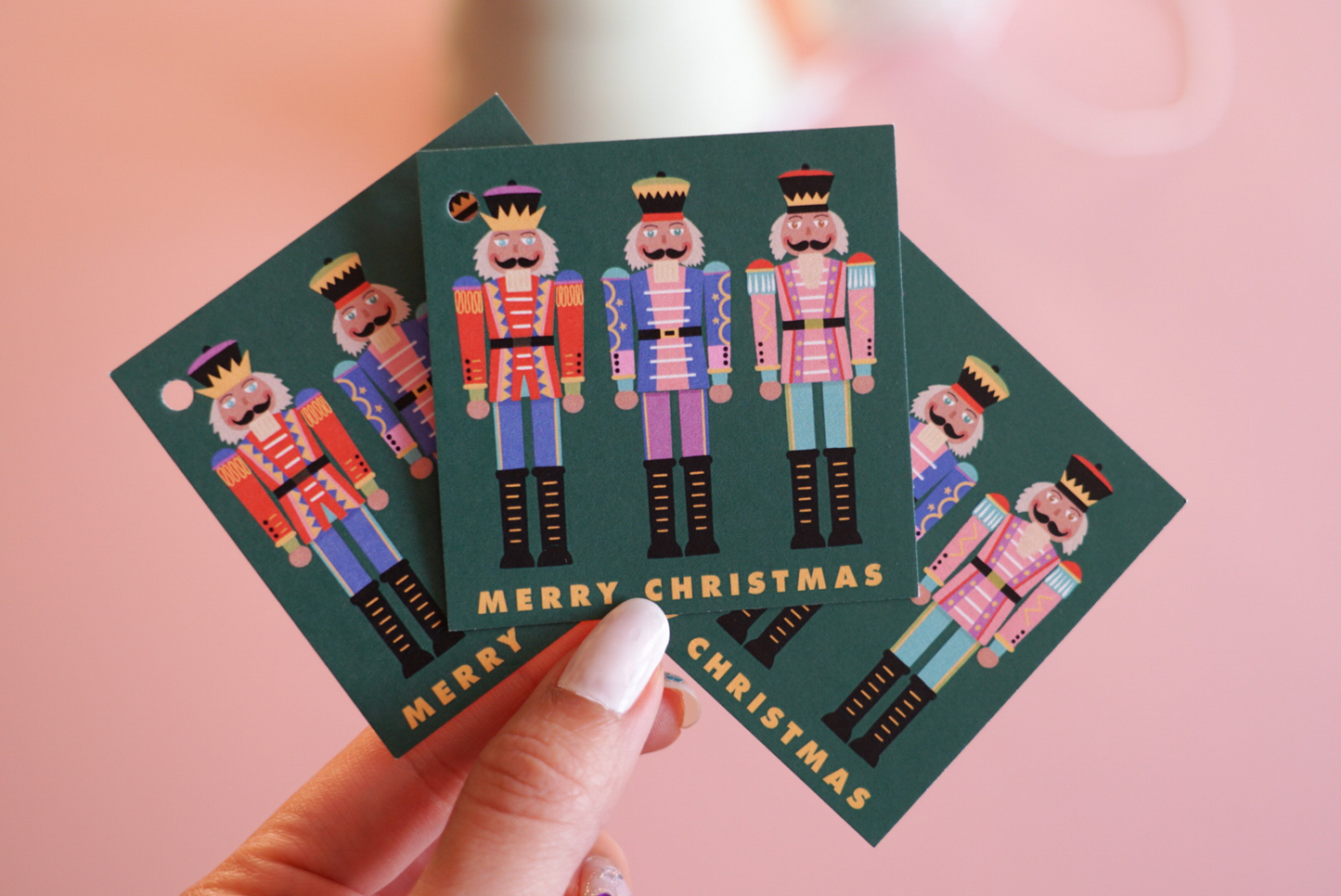 Set of 3 Nutcracker Christmas Gift Tags