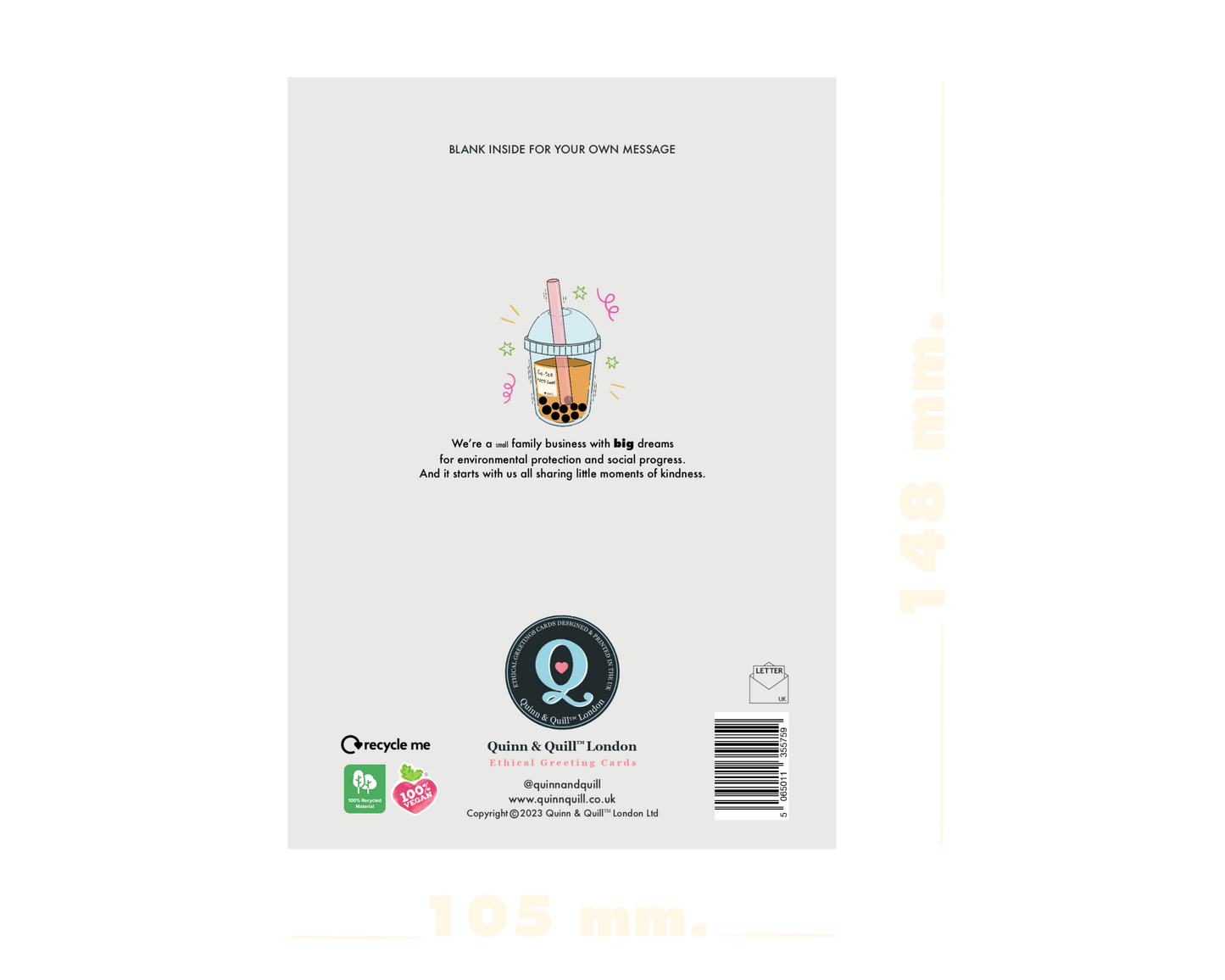 Cutie Bubble Tea Love Card