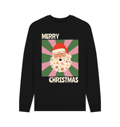 Black Printed Sweater Front