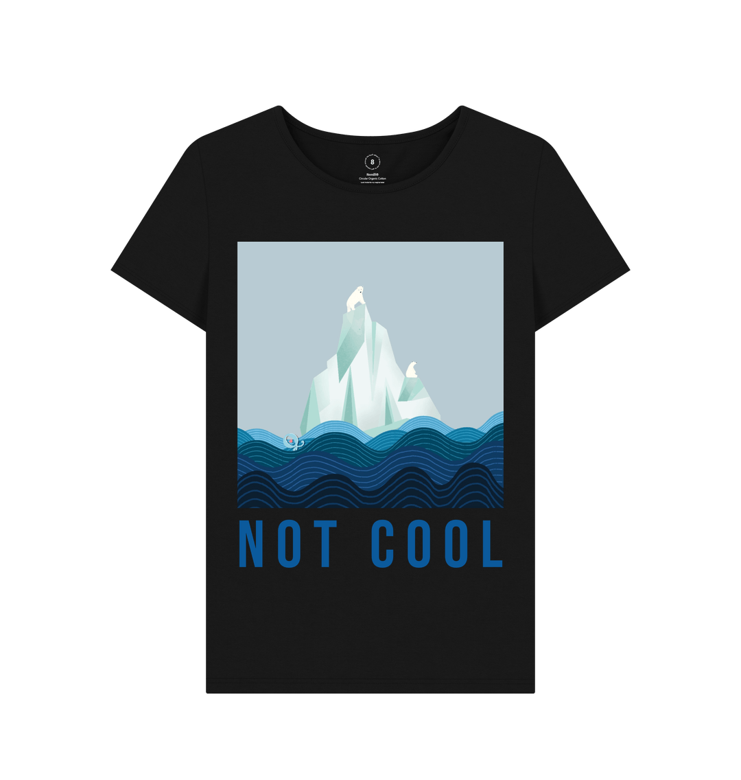 Black Recycled Printed T-Shirt Front