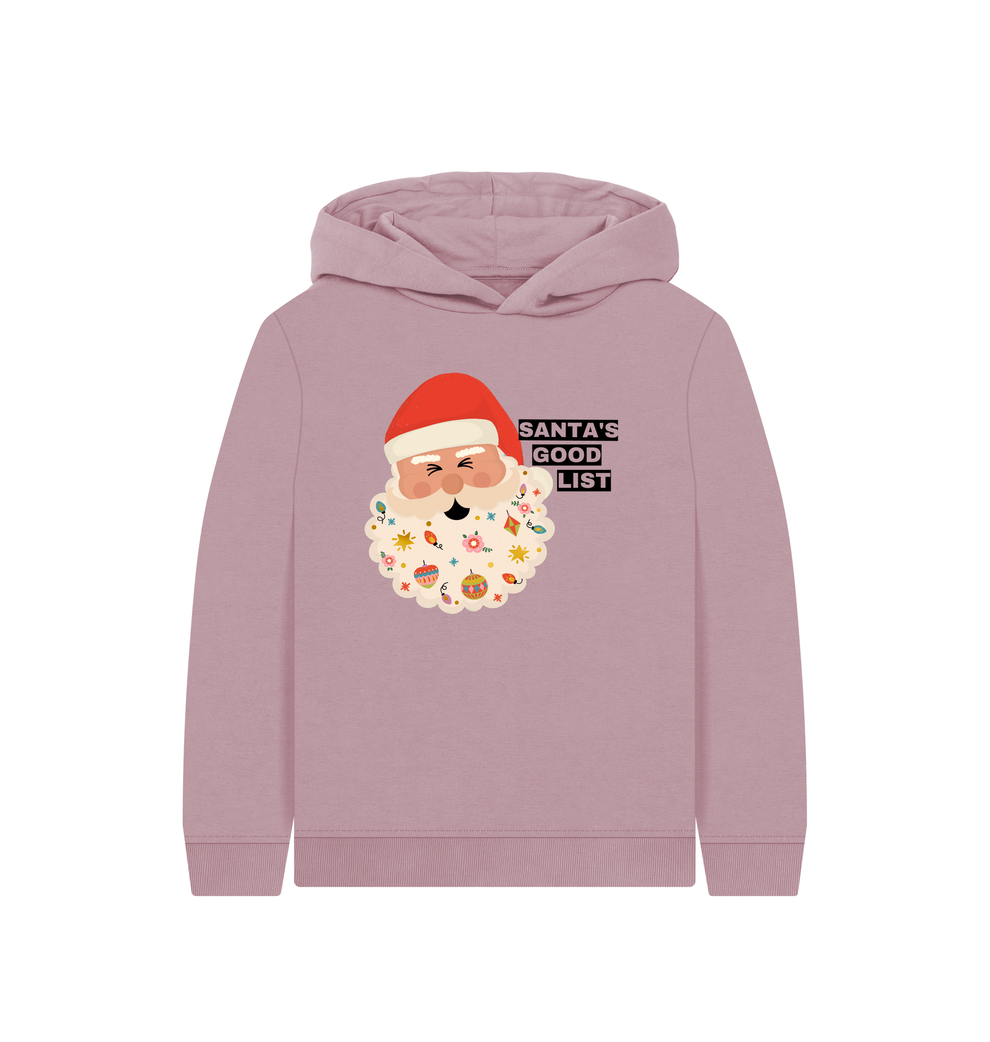 Mauve Printed Kids Hoodie Front