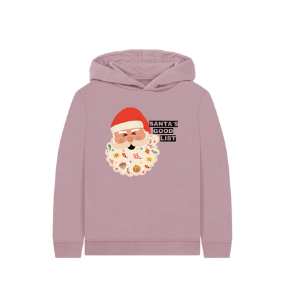 Mauve Printed Kids Hoodie Front
