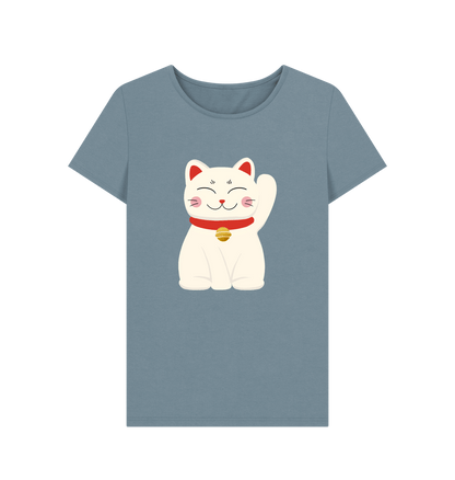 Stone Blue Printed T-shirt Front