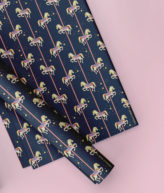 Carousel Christmas Gift Wrap