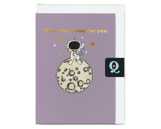 Over the Moon Congrats Card