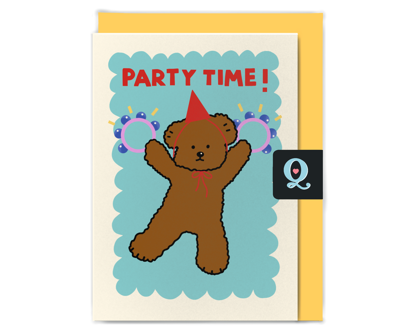 Dancing Party Bear Birthday Card