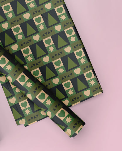 Geometric Christmas Gift Wrap