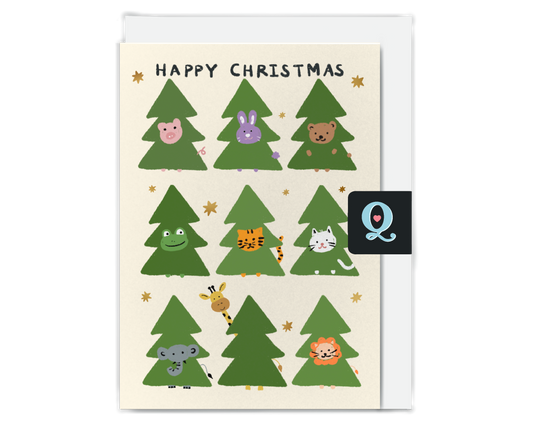 Animal Christmas Party Christmas Card